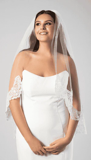 Emma Lace and Sequin Edge Veil