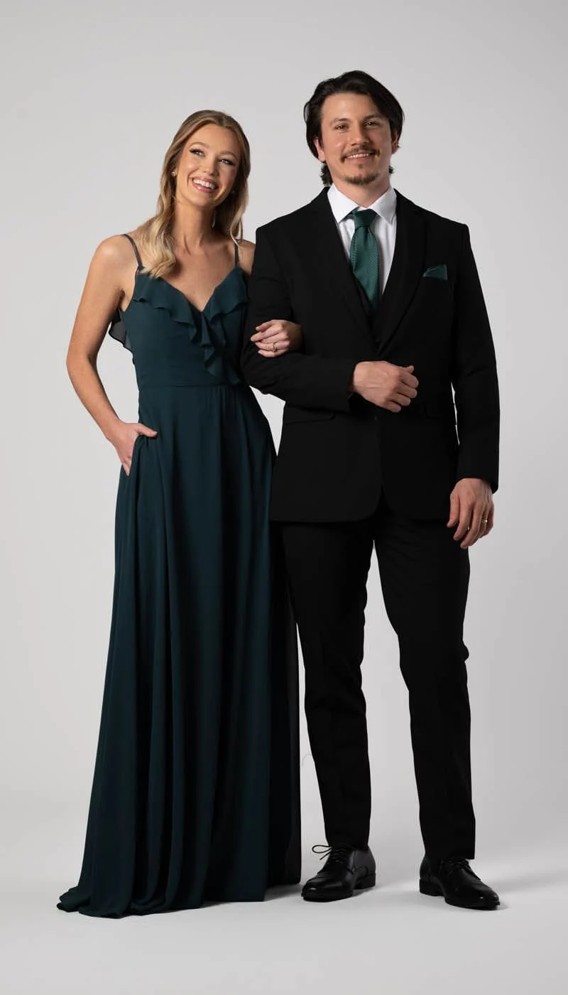 Trim Fit 2 Piece Suit Black - Image 5